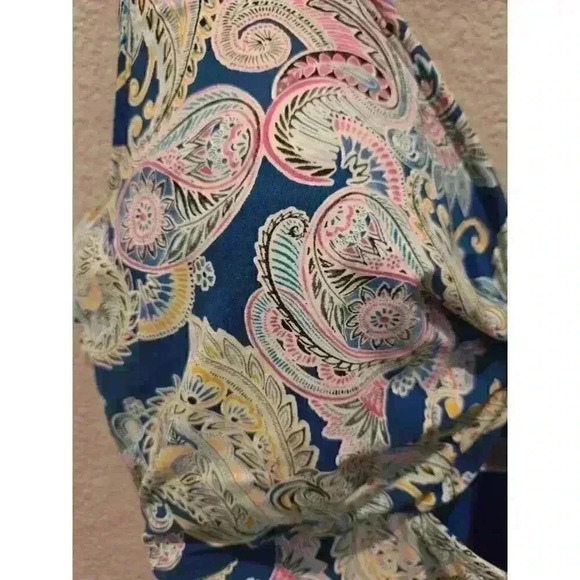 Nip Tuck Women's One Piece Swimsuit Size 6 Blue Paisley Print DD Cups - Picture 7 of 7